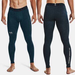 Under Armour Men's Teal ColdGear Twist Compression Leggings - Size Medium